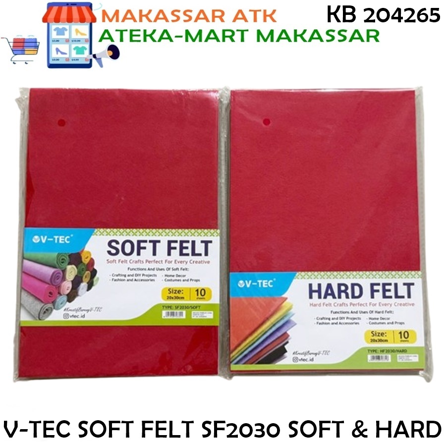

[BKS/10LBR] V-TEC SOFT FELT SF2030 SOF & HARD KAIN FLANEL DIY CRAFTING KAIN KERAJINAN