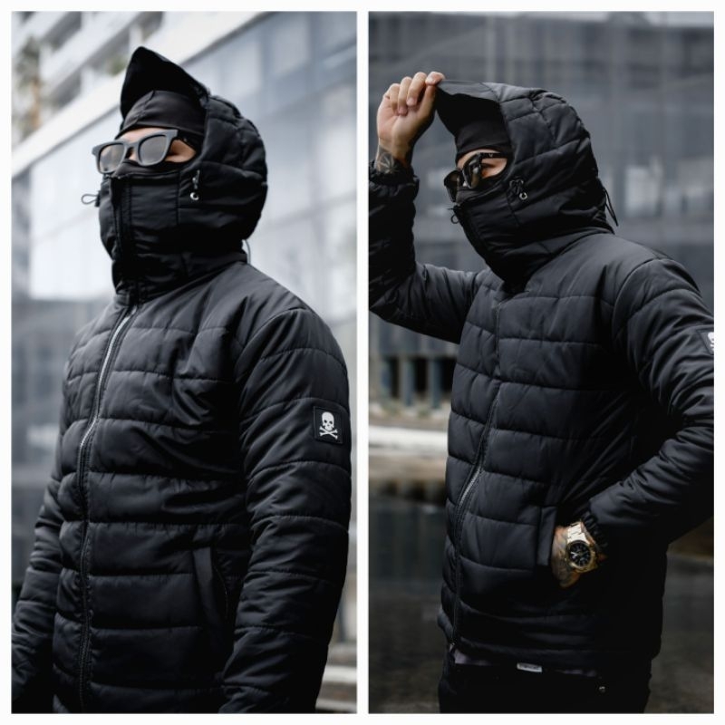 Zade Supply Puffer Jacket Skull Black