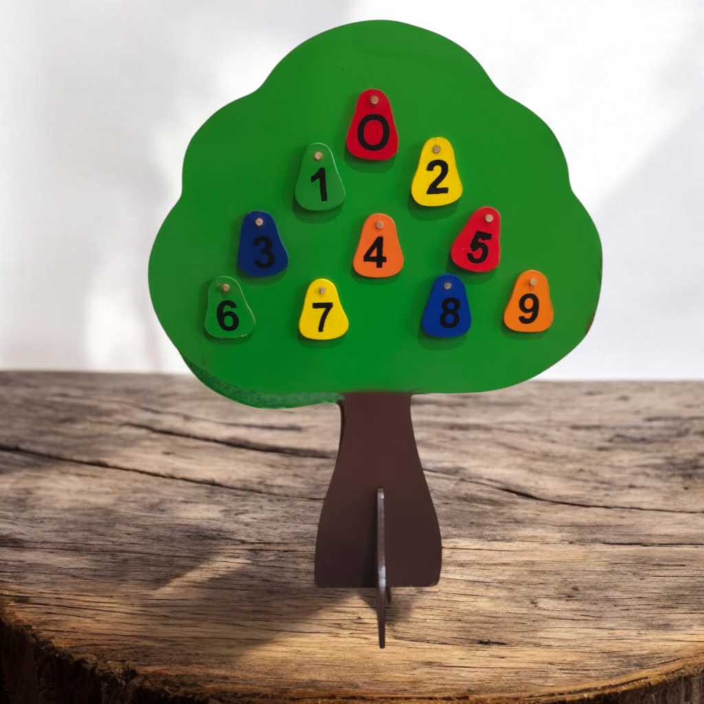 Mainan Edukasi Anak Pohon Kayu Angka  / Mainan Motorik Anak / Mainan anak TK - PAUD