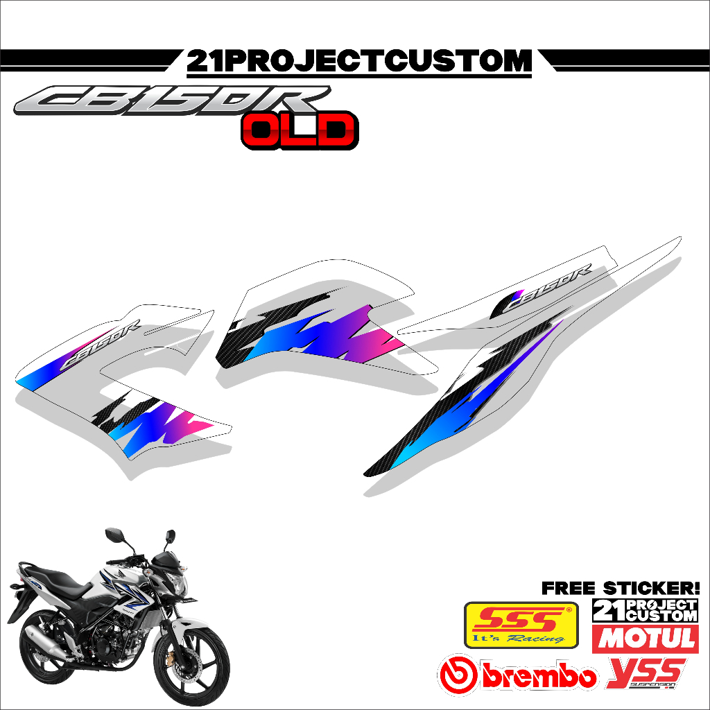 01 STICKER STRIPPING MOTOR CB 150 R OLD/ CB 150 R LAMA BAHAN TRANSPARAN