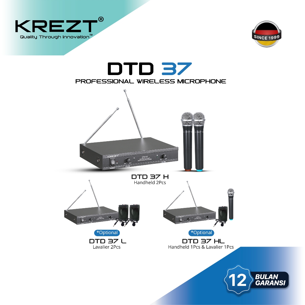 KREZT DTD-37 Wireless Microphone - Dual Microphone