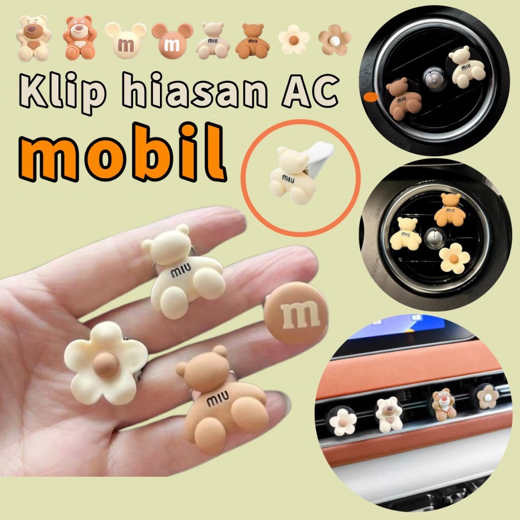 klip ac mobil hiasan dashboard mobil  aksesoris mobil lucu dan unik
