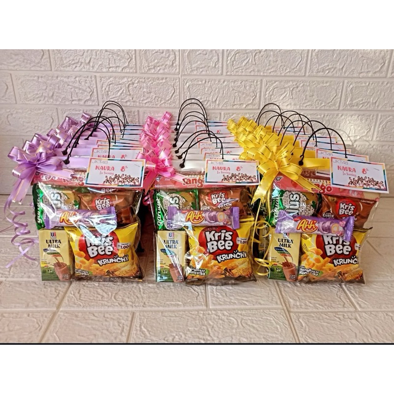 ( FREE CARD ) BINGKISAN SNACK ANAK PARCEL KEMASAN ULTAH