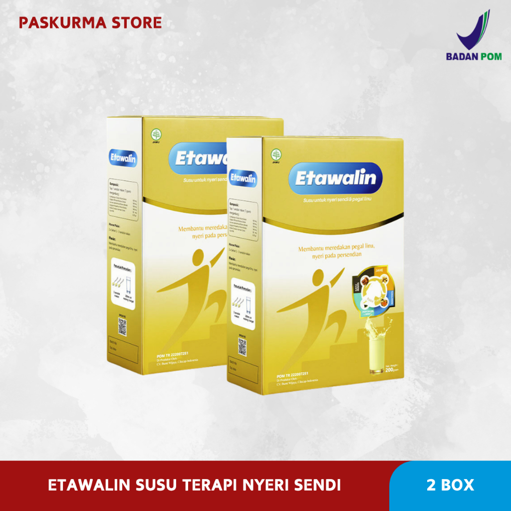 

2 BOX ETAWALIN – SUSU SPESIALIS ASAM URAT TULANG & SENDI 100% ORIGINAL