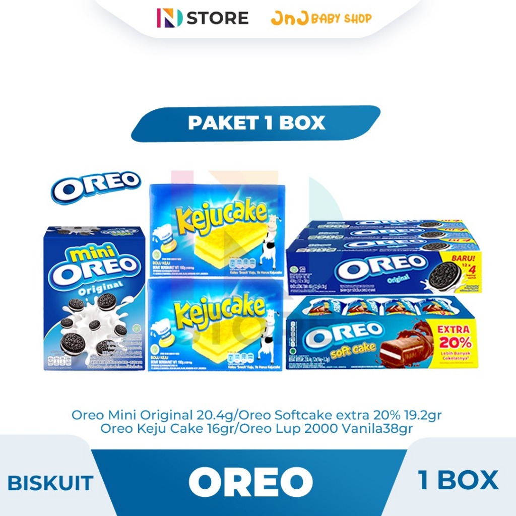 

Biskuit Oreo Mini Original/Oreo Softcake/Oreo Keju Cake/Oreo Lup Vanila 1 Box