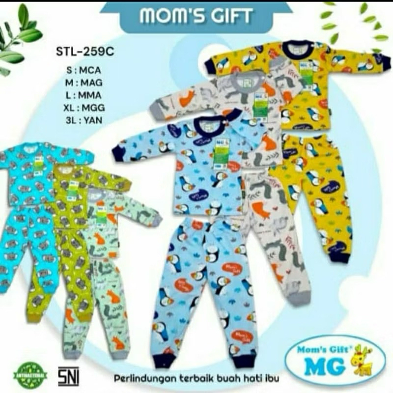 MOMS GIFT - Setelan Baju Panjang Bayi Motif Moms Gift (1pcs)