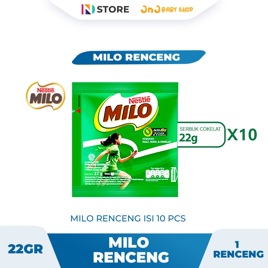 

Milo Healty Drink Activ GO 22g Renceng Isi10 PCS