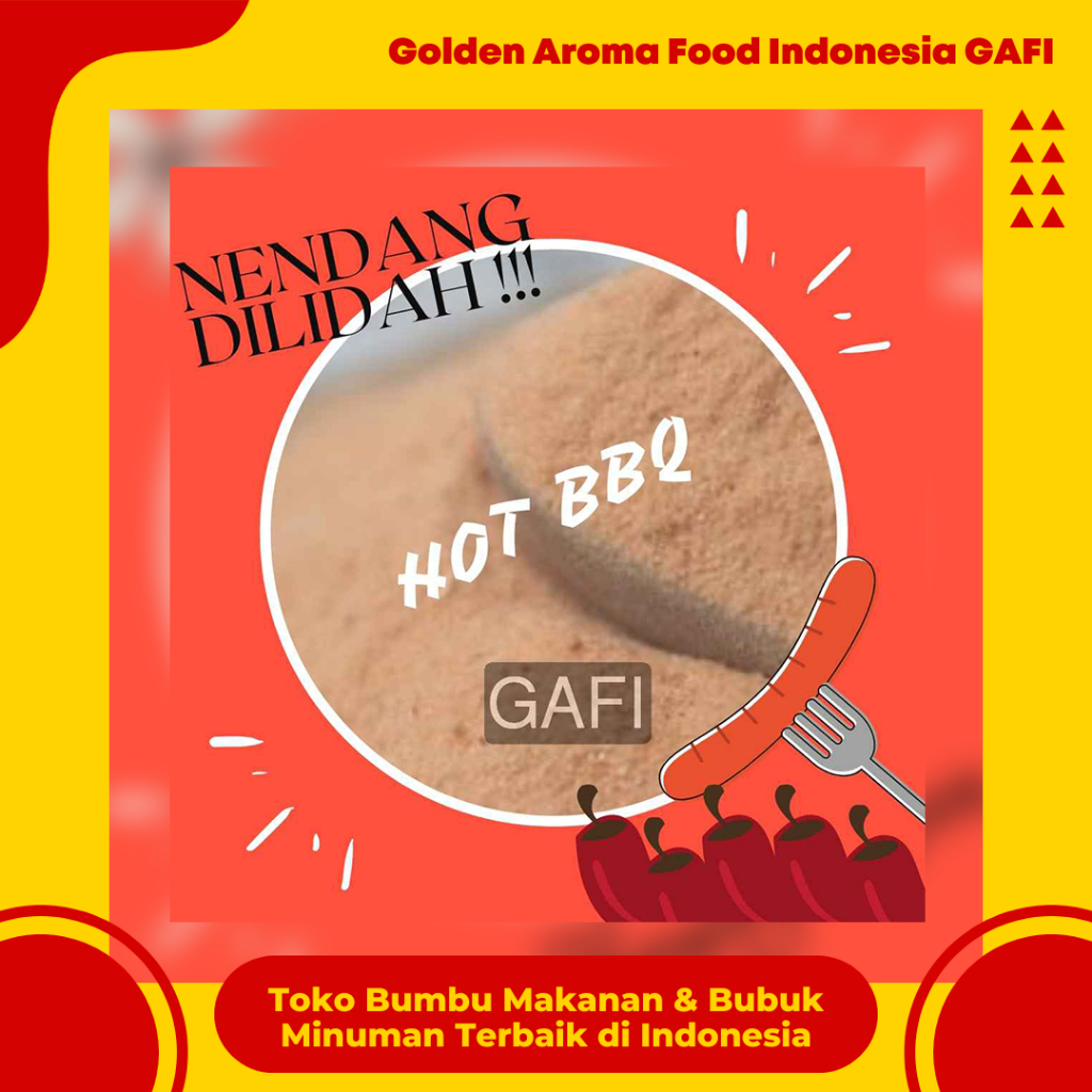 

Bumbu Tabur Rasa Barbeque Pedas 1 kg Enak Murah Lezat Gurih Halal, Hot Bbq Flavour Seasoning Powder 1 kg