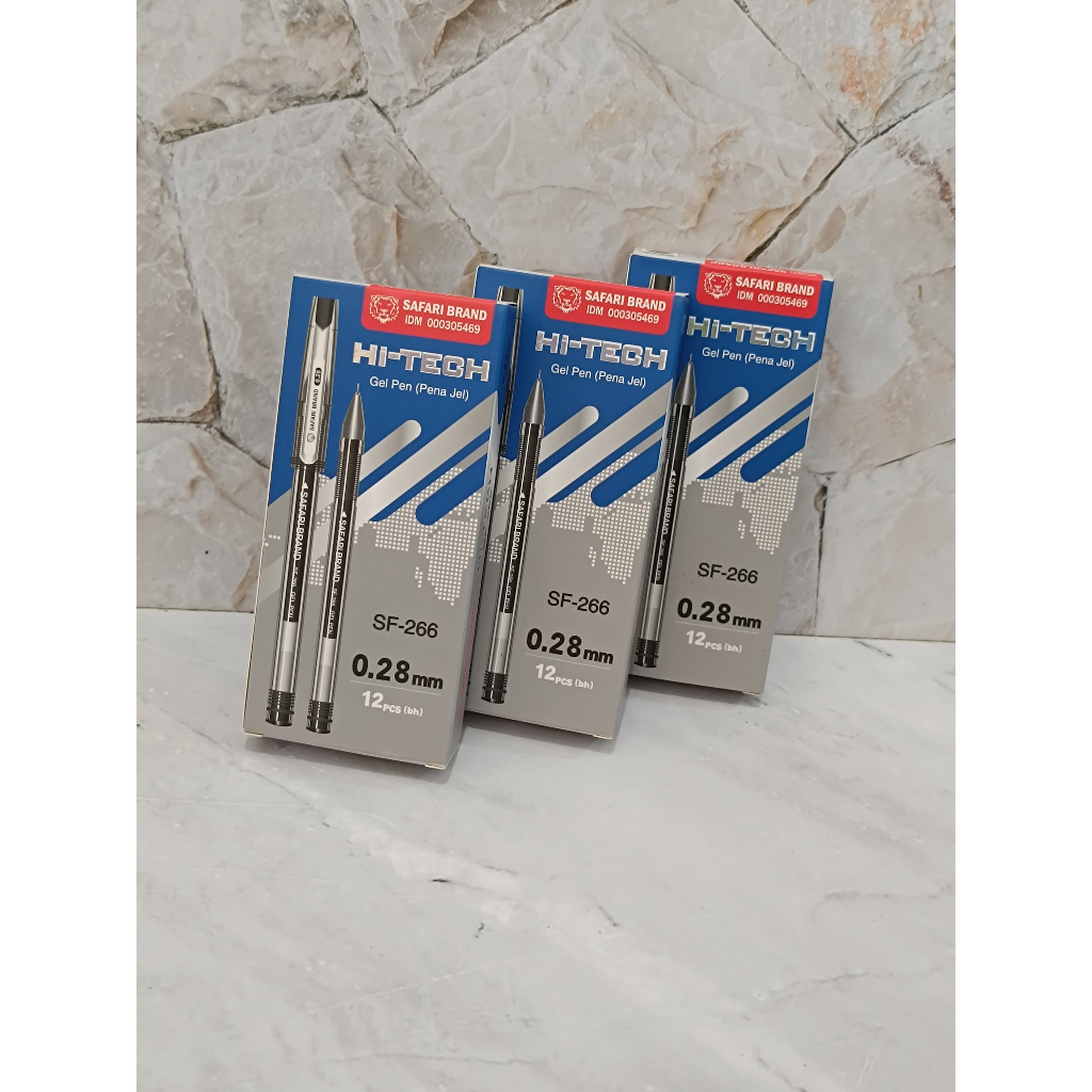 

SELUSIN ( 12 BIJI ) Pulpen Gel Hi-Tech-H Hitech Hitec Safari 0.28 mm