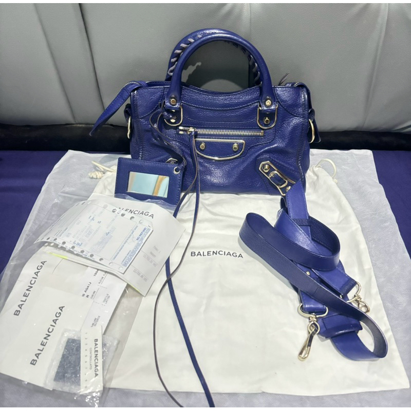 balenciaga mini city edge blue 2015