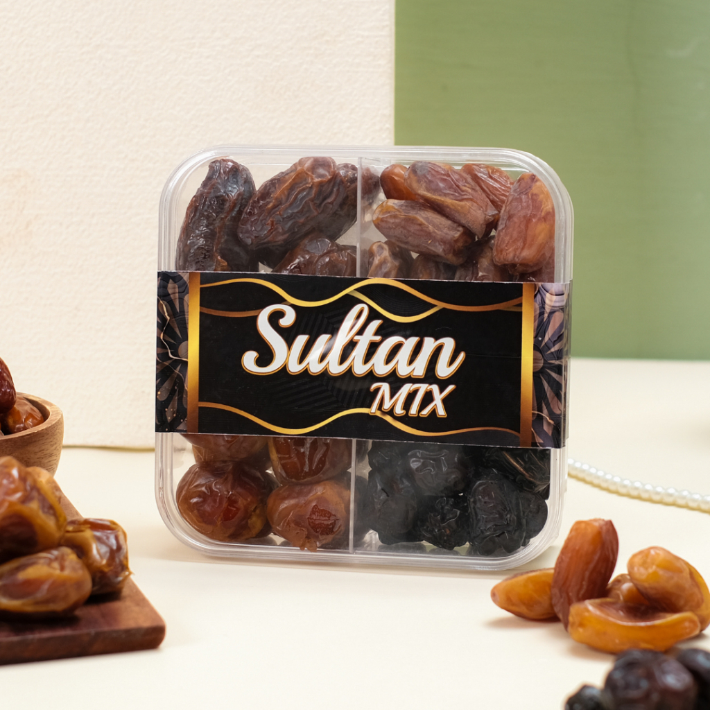 

Paket MIX Sultan Medjool Ajwa Sukari Tunis 1 kemasan 500 gram