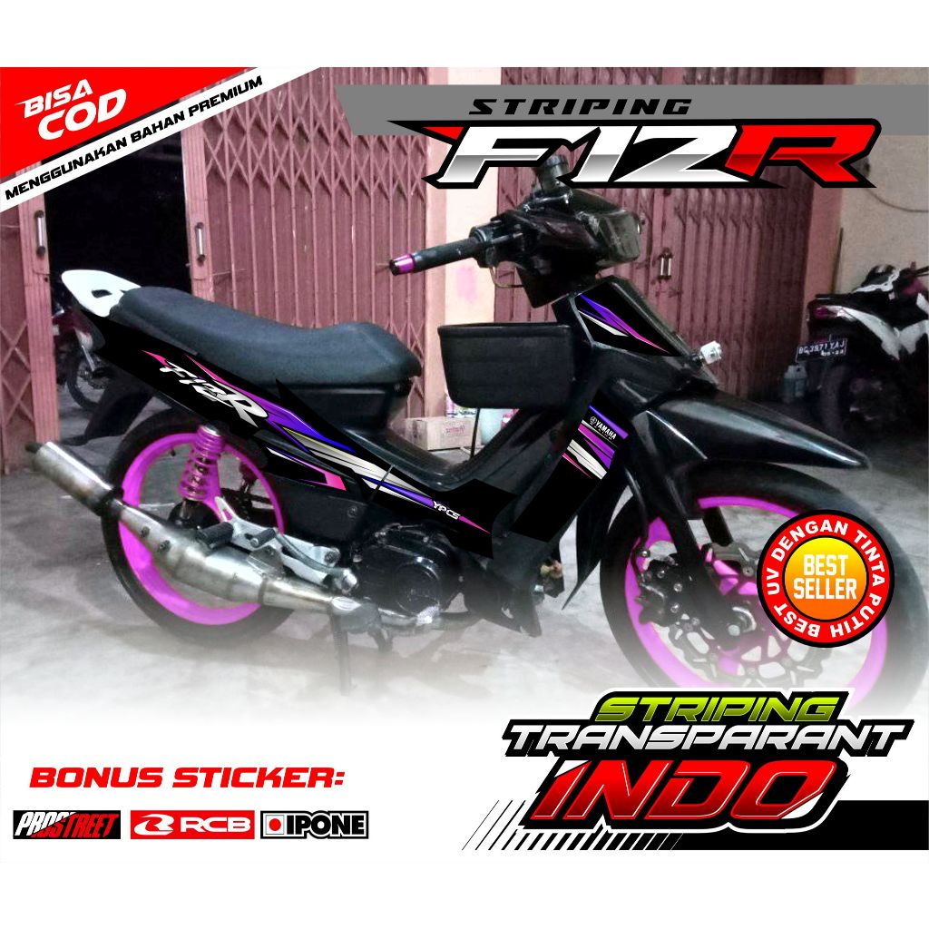 STRIPING VARIASI YAMAHA FIZ R / STICKER LIST VARIASI MOTOR FIZ R