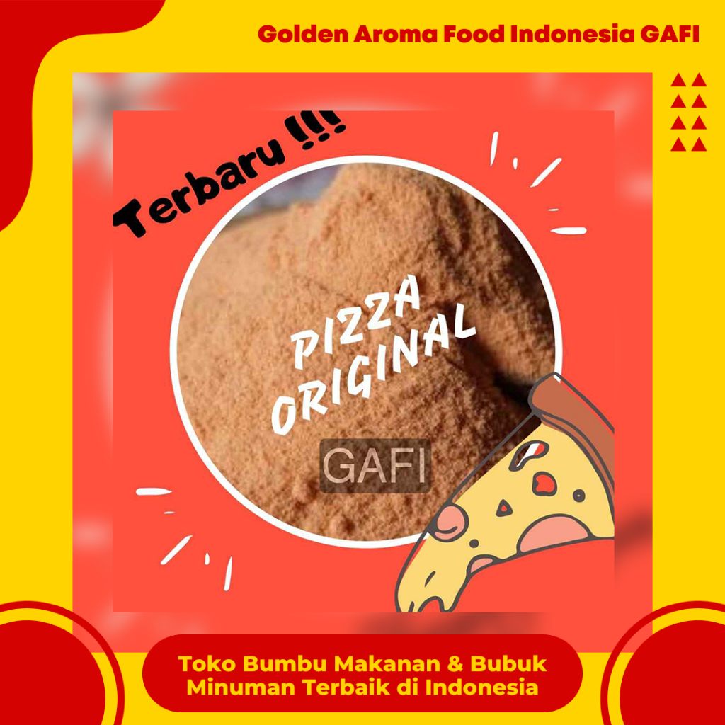 

Gafi Food Bumbu Tabur Rasa Pizza Original 1 Kg Enak Murah Lezat Gurih Halal, Original Pizza Flavour Seasoning Powder 1 kg