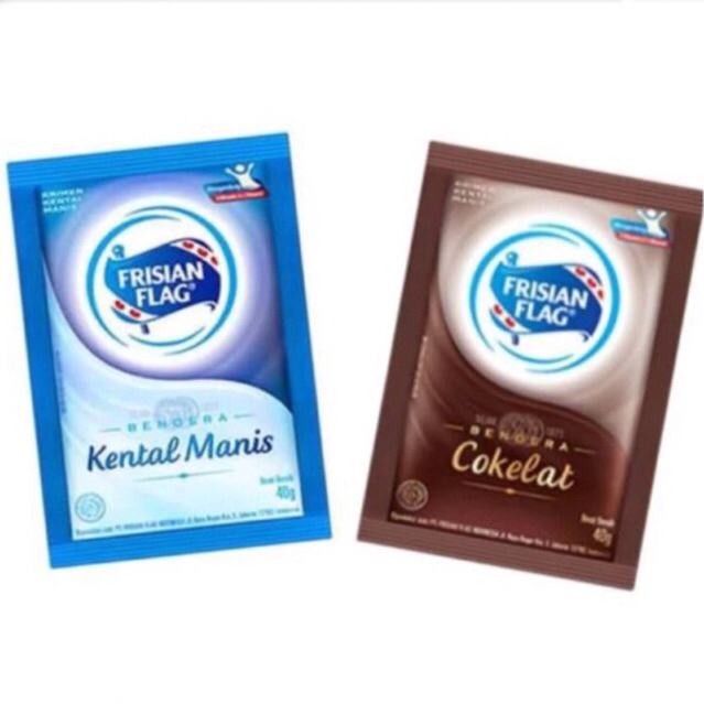 

Susu Frisian Flag Sachet Putih & Coklat / Susu Kental Manis