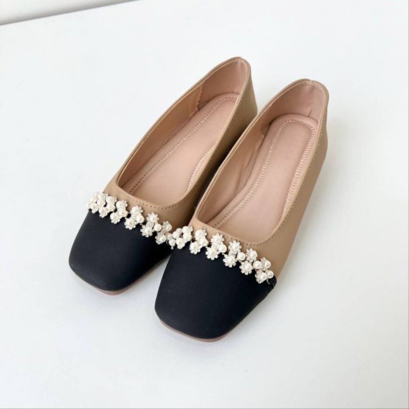 Sepatu Kerja Import Wanita S04 Sepatu Flat Mutiara