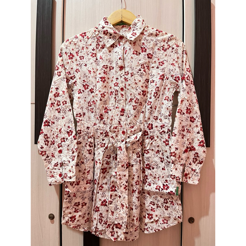 Atasan kemeja serut bunga brand matahari point one