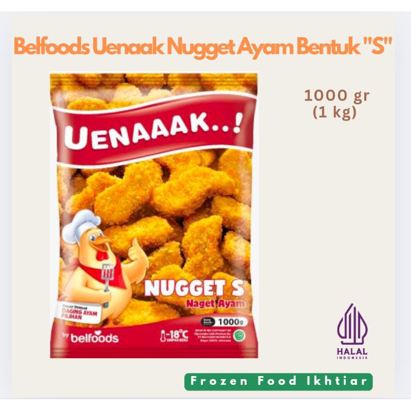 

Belfoods Uenaak Nugget Ayam Bentuk "S" 1 kg