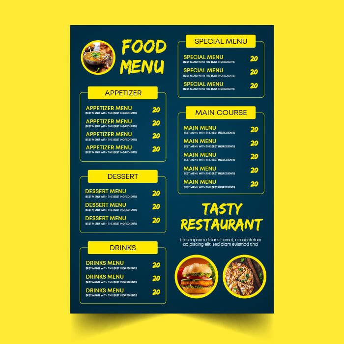 jasa desain menu cafe/restoran