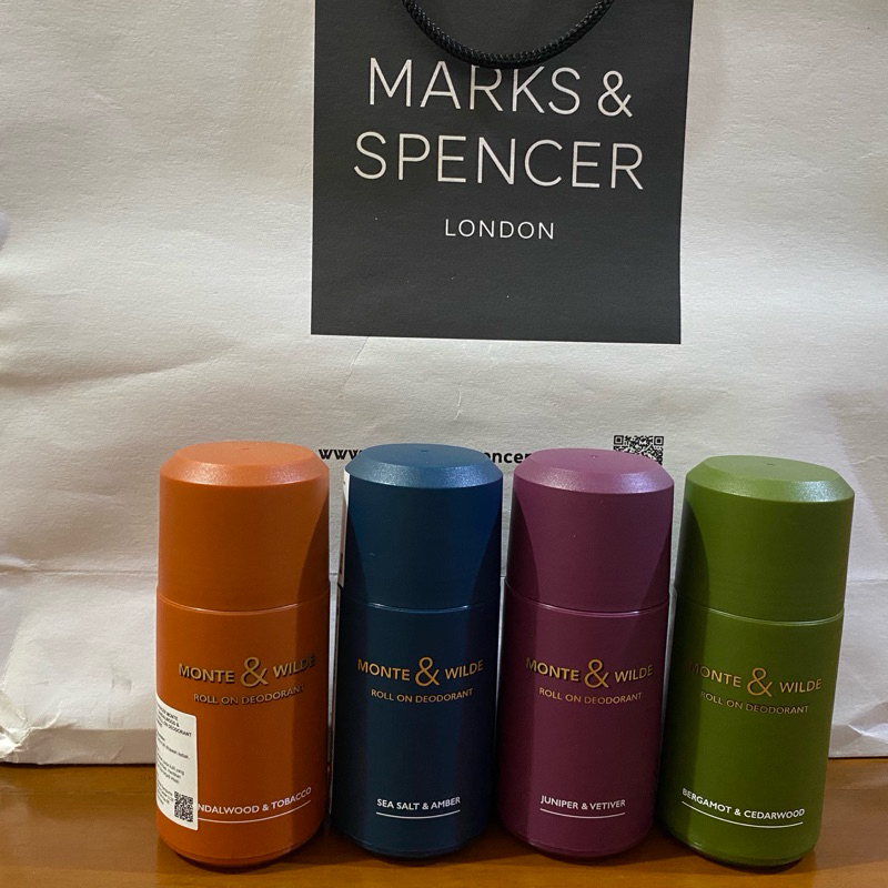 Roll On Deodorant Mark & Spencer Monte & Wilde Collection