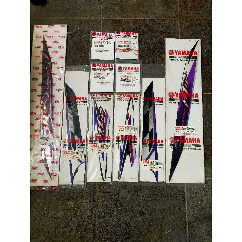 striping sticker decal mio sporty 2004 hitam original fullset
