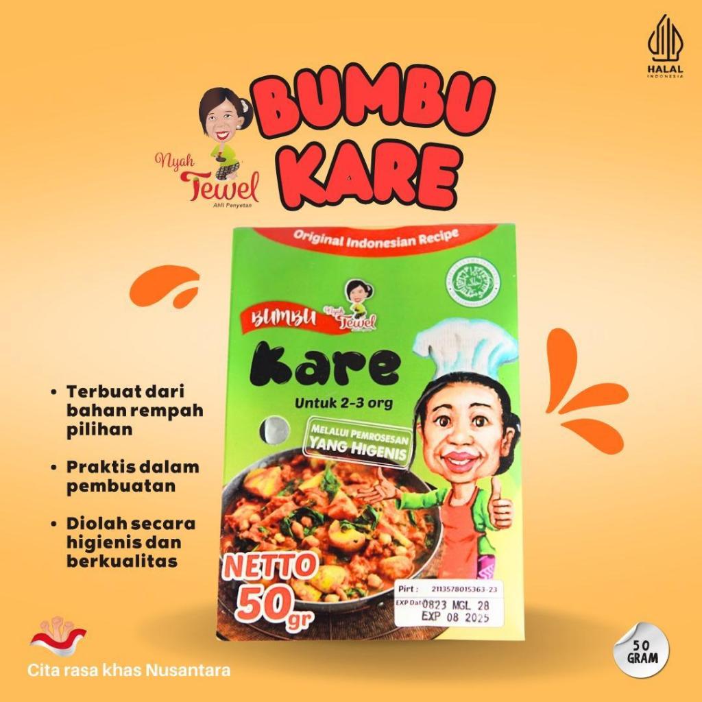 

NYAH TEWEL - Bumbu Instan Kare 50 Gr Homemade Tradisional Khas Nusantara Indonesia