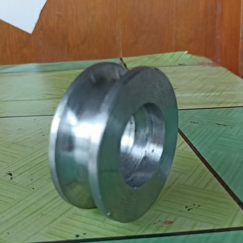 Roda pintu gerbang pagar besi bubut uk.6 roda only diameter 5,5cm - rel behel/bulat