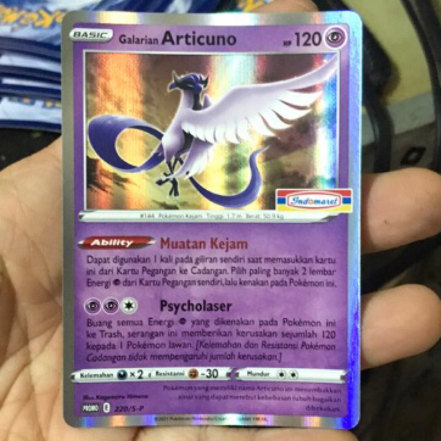 GALARIAN ARTICUNO KARTU POKEMON INDOMARET