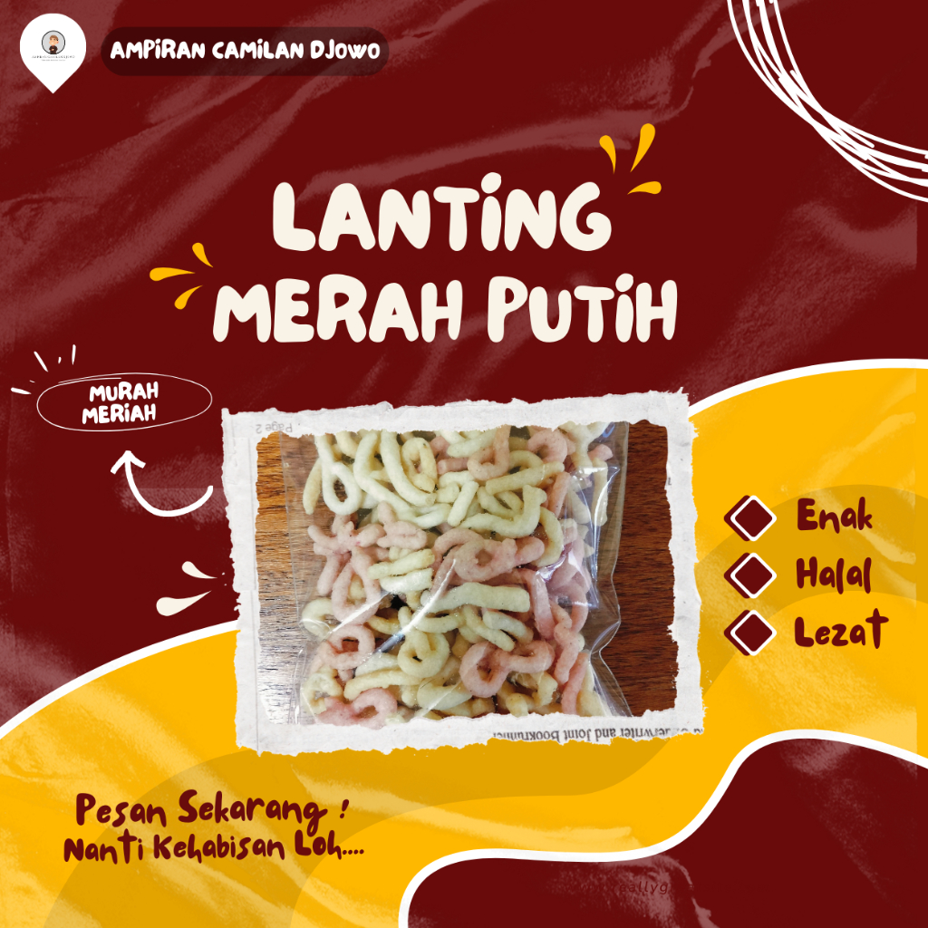 

Makanan Ringan Klanting Lanting Singkong Bumbu Oleh-oleh Khas Kebumen - Ampiran Camilan Djowo