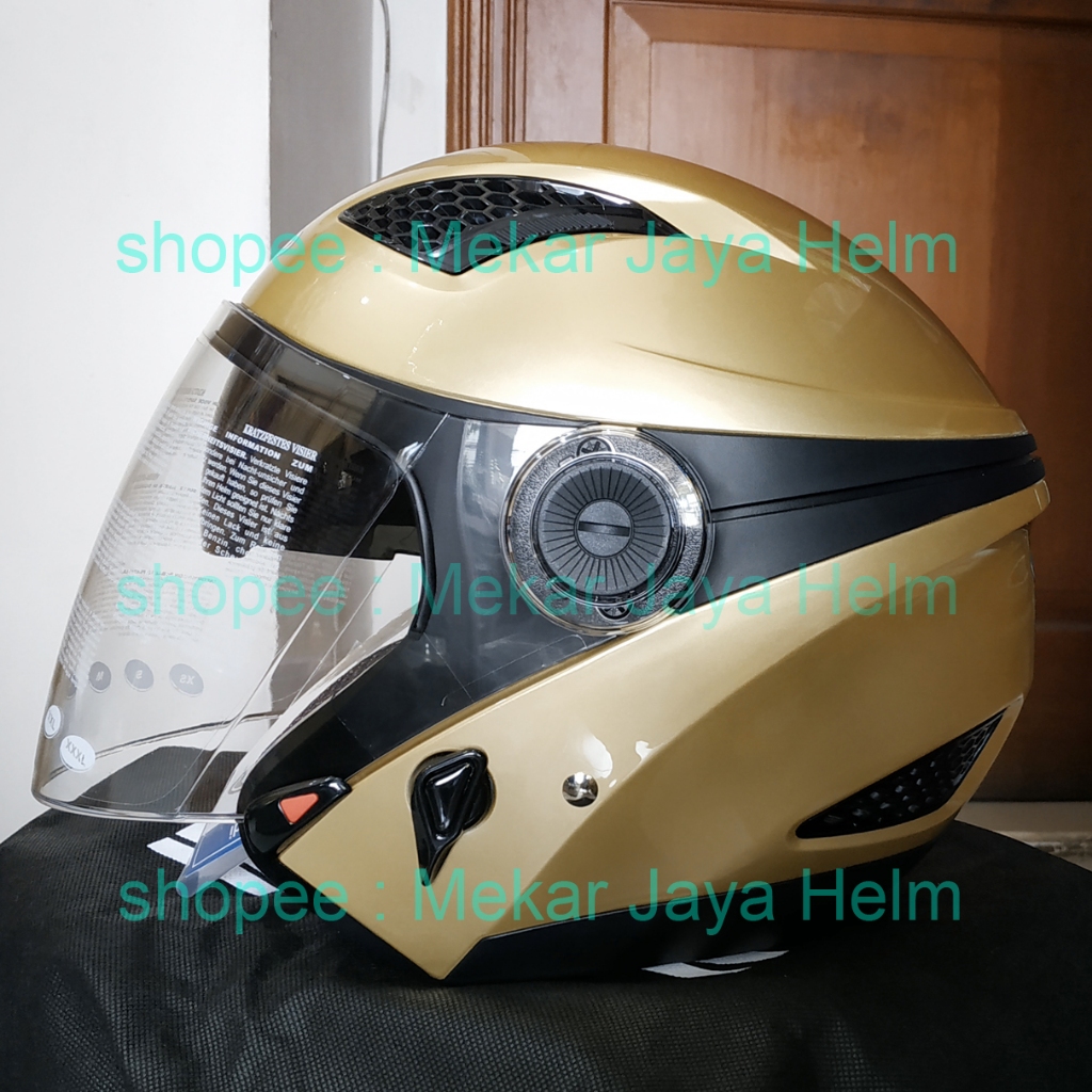Helm ZEUS 610 ZS-610 ORIGINAL GOLDEN YELLOW METALIK - M L XL XXL