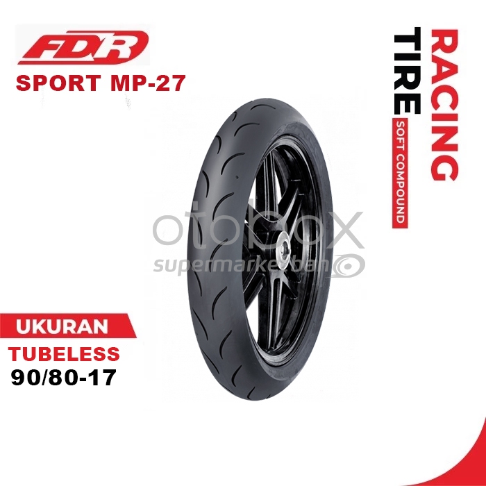 BAN MOTOR FDR SPORT MP27 UKURAN 90/80-17 RING 17  TUBELESS BAN SOFT COMPOUND