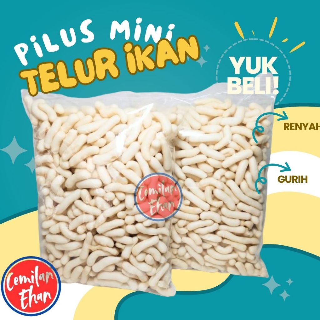 

Pilus Mini - 1kg Pilus Rasa Ikan Kerupuk Pilus Ikan Tenggiri