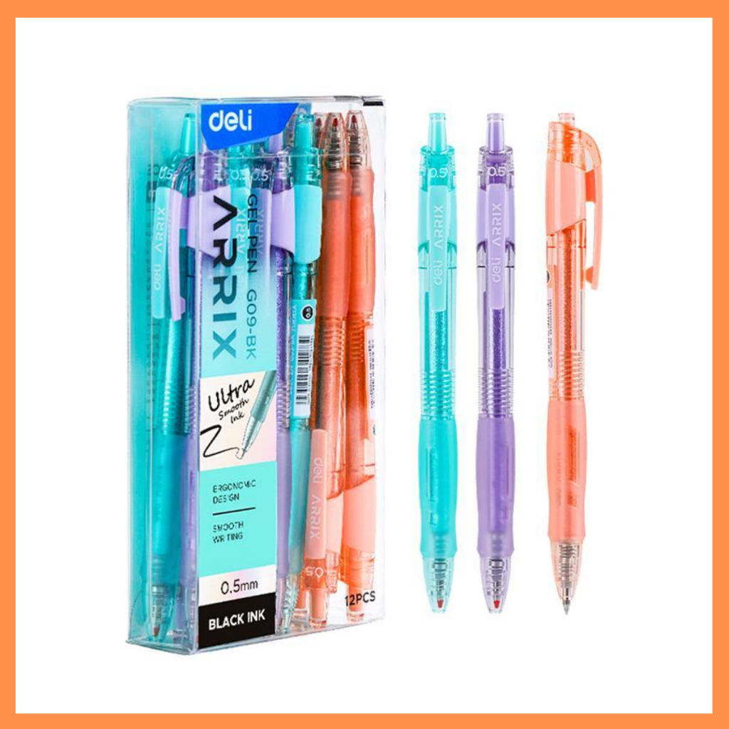 

DELI Pena gel pen arrix 0.5 hitam G09-BK