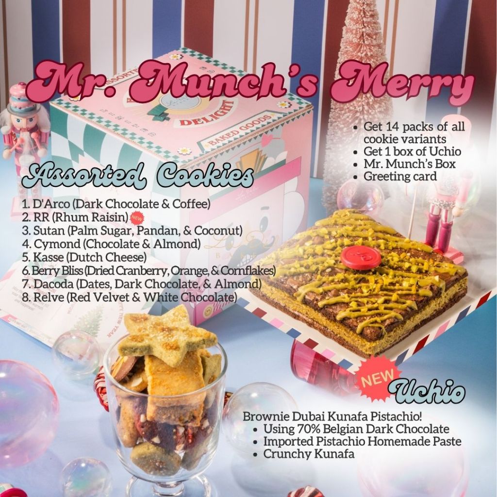 

Mr. Munch's Merry Hampers Christmas Natal Dubai Chocolate Brownies Cookies