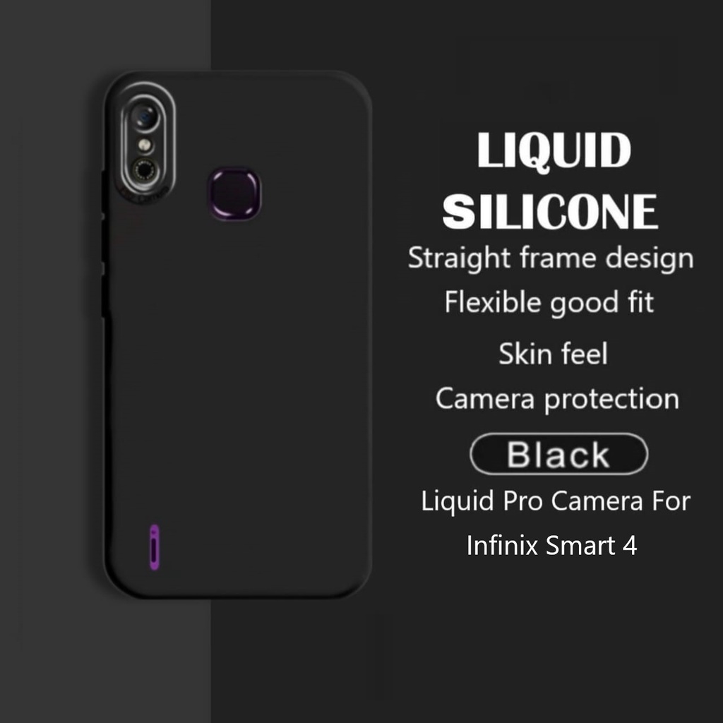 Black Matte Case Infinix Smart 4 , Smart 5 , Smart 6 Ram 3 Softcase Hitam Polos Murah Toman Store