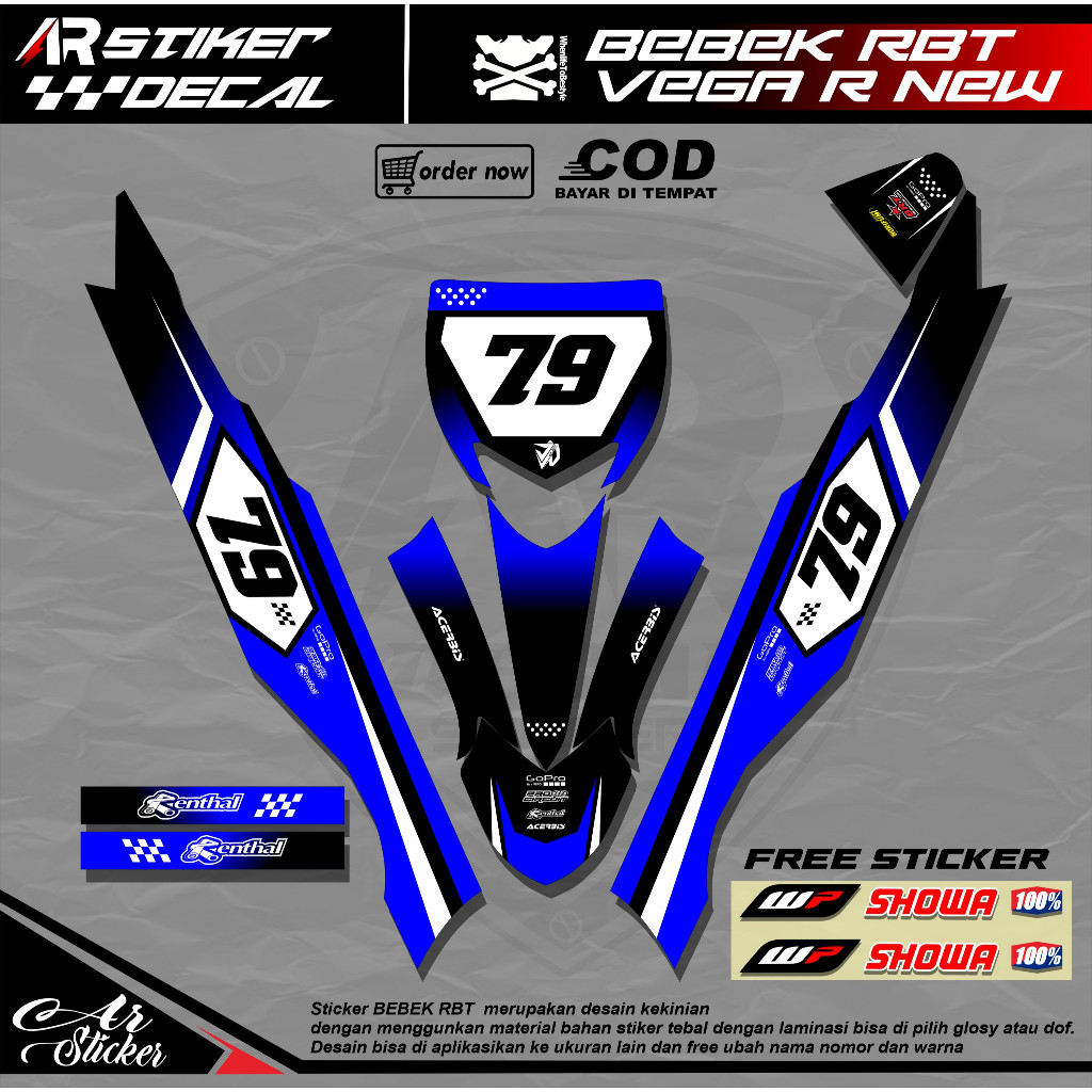 Dekal Yamaha Jupiter Vega New Full Body Sticker Striping Vega R New Robot RBT Bebek Modif