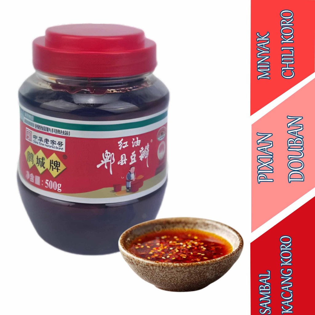 

Minyak Cabe Koro - Pixian Douban - Sambal Kacang Koro - 500gr