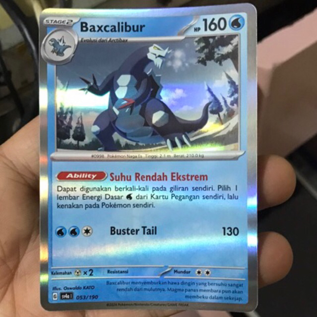 BAXCALIBUR KARTU HOLO POKEMON SV4a