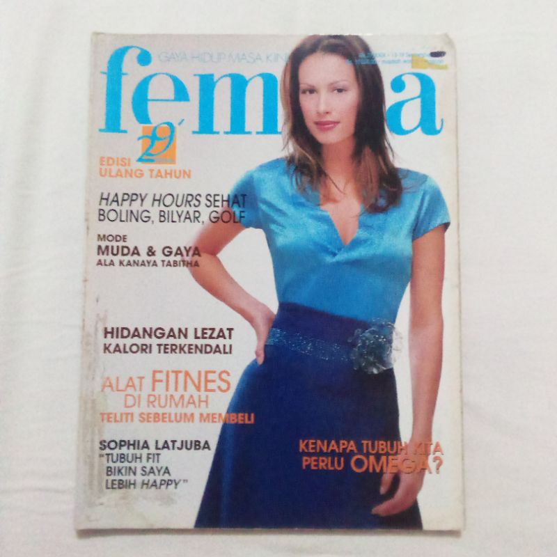 Majalah Femina Cover Sophia Latjuba - September 2001