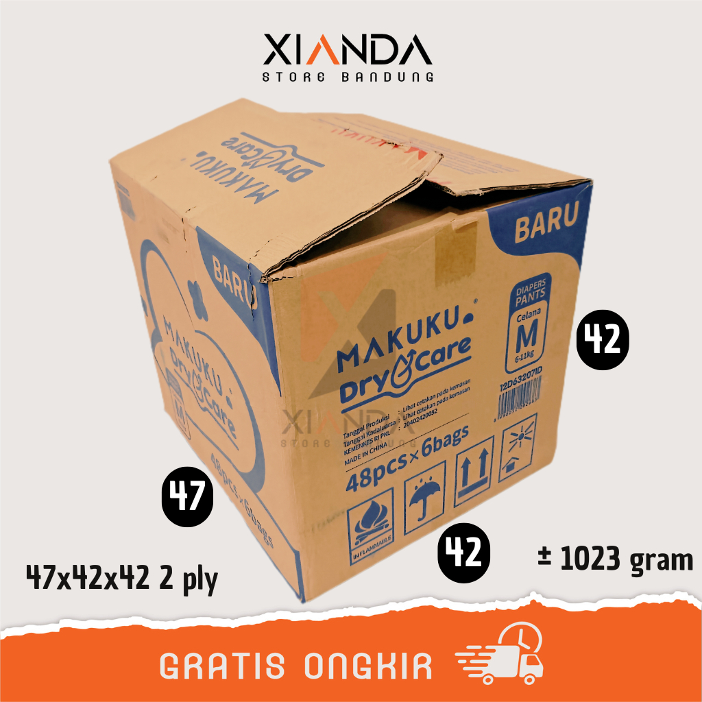 

KARDUS BEKAS 47x42x42 2 LAYER 1023 GRAM | PACKING DUS PINDAHAN BOX PACKAGING KEMASAN UKURAN BESAR KECIL LEMBARAN CM CENTIMETER TEBAL TIPIS KILOAN KOTAK POLOS KUAT JUMBO GROSIR SATU DUA PLY DOUBLE LAPIS KARTON KIRIM BARANG MURAH TERJANGKAU