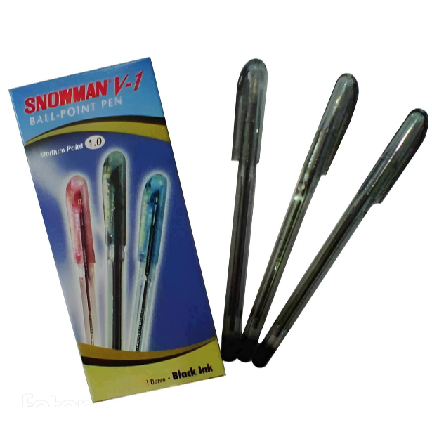 

Pulpen Snowman V1 - 1.0 mm (Per Lusin) (Warna Hitam)