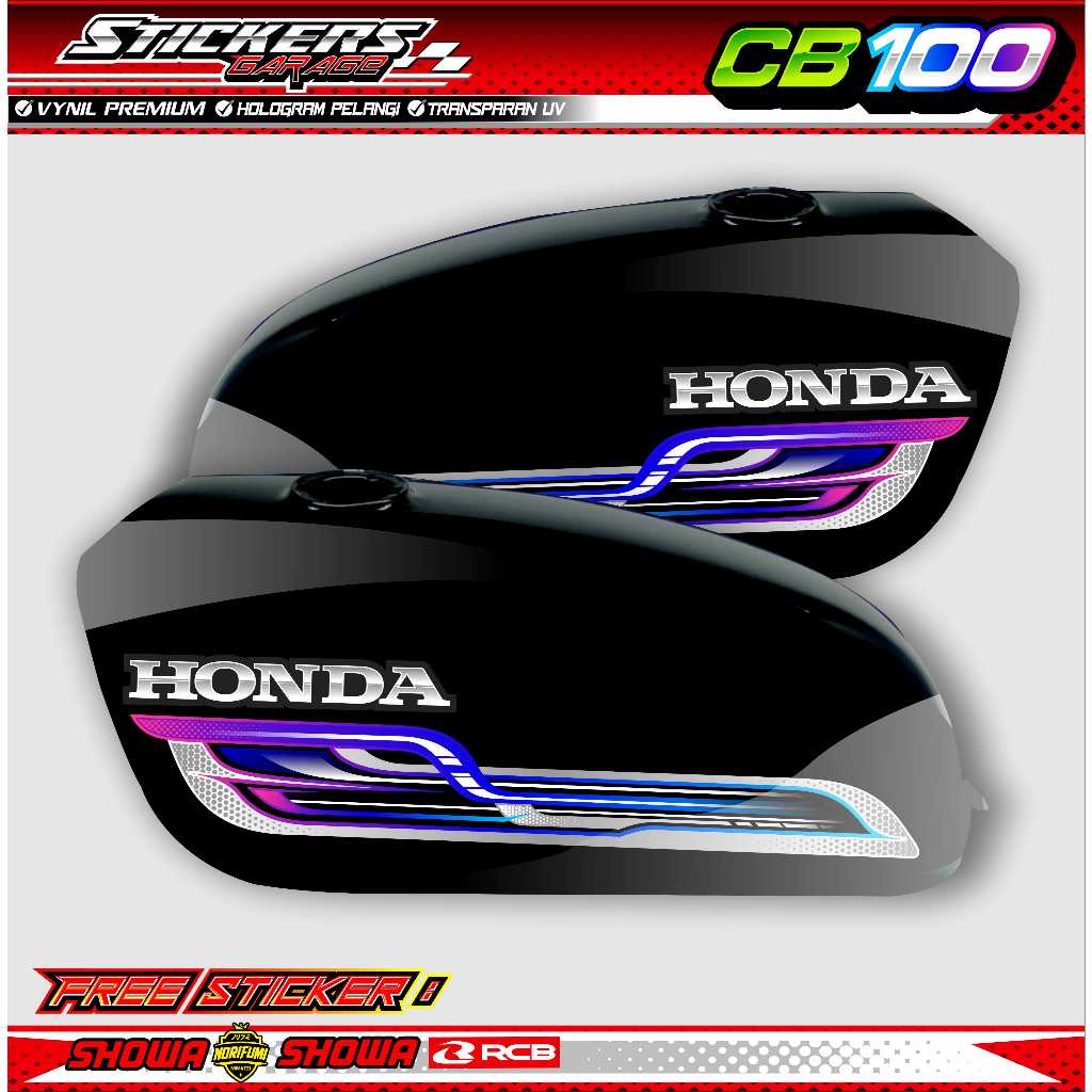 STRIPING VARIASI MOTOR HONDA CB 100  / STICKER LIST MOTOR HONDA CB 100