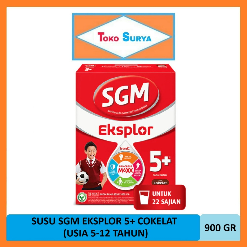 

SGM Eksplor 5+ Cokelat Usia 5-12 Tahun Susu Pertumbuhan Anak Bubuk 900 Gr