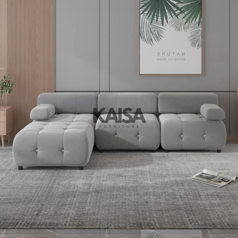 sofa minimalis aesthetic satu set modern ruang tamu