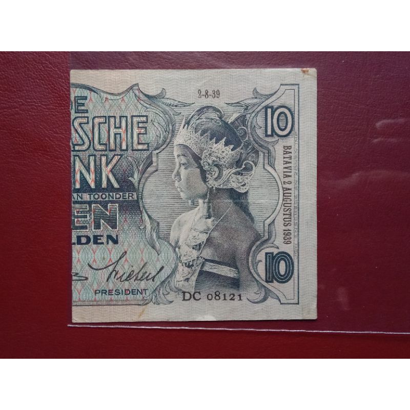 Uang Senering 10 Gulden Seri Wayang 1939