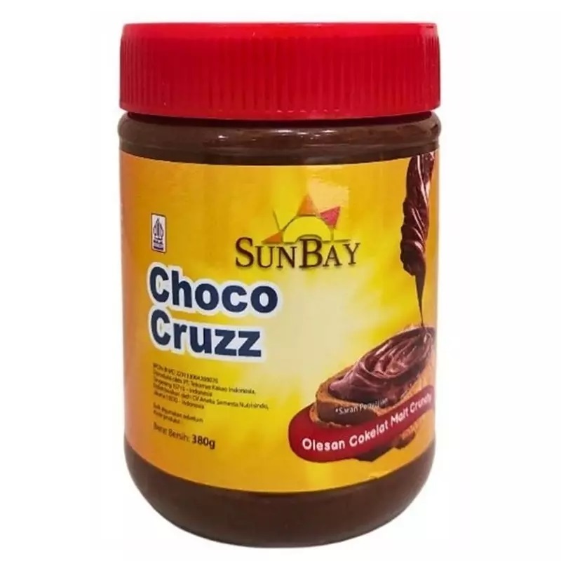 

Sunbay Choco Cruzz 380gr - Selai Coklat dengan Malt Krispi
