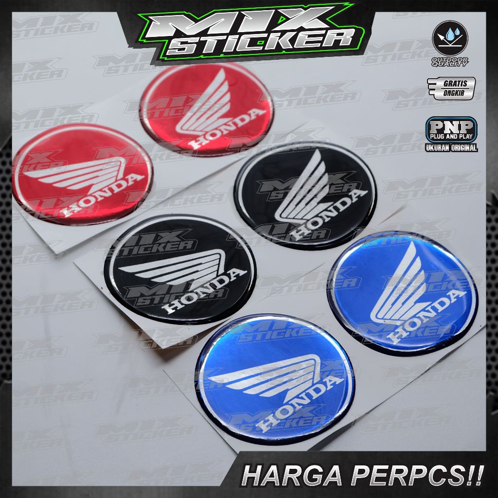 emblem sayap honda / emblem 3d honda wings / emblem honda sayap bulat / emblem honda bulat 3D