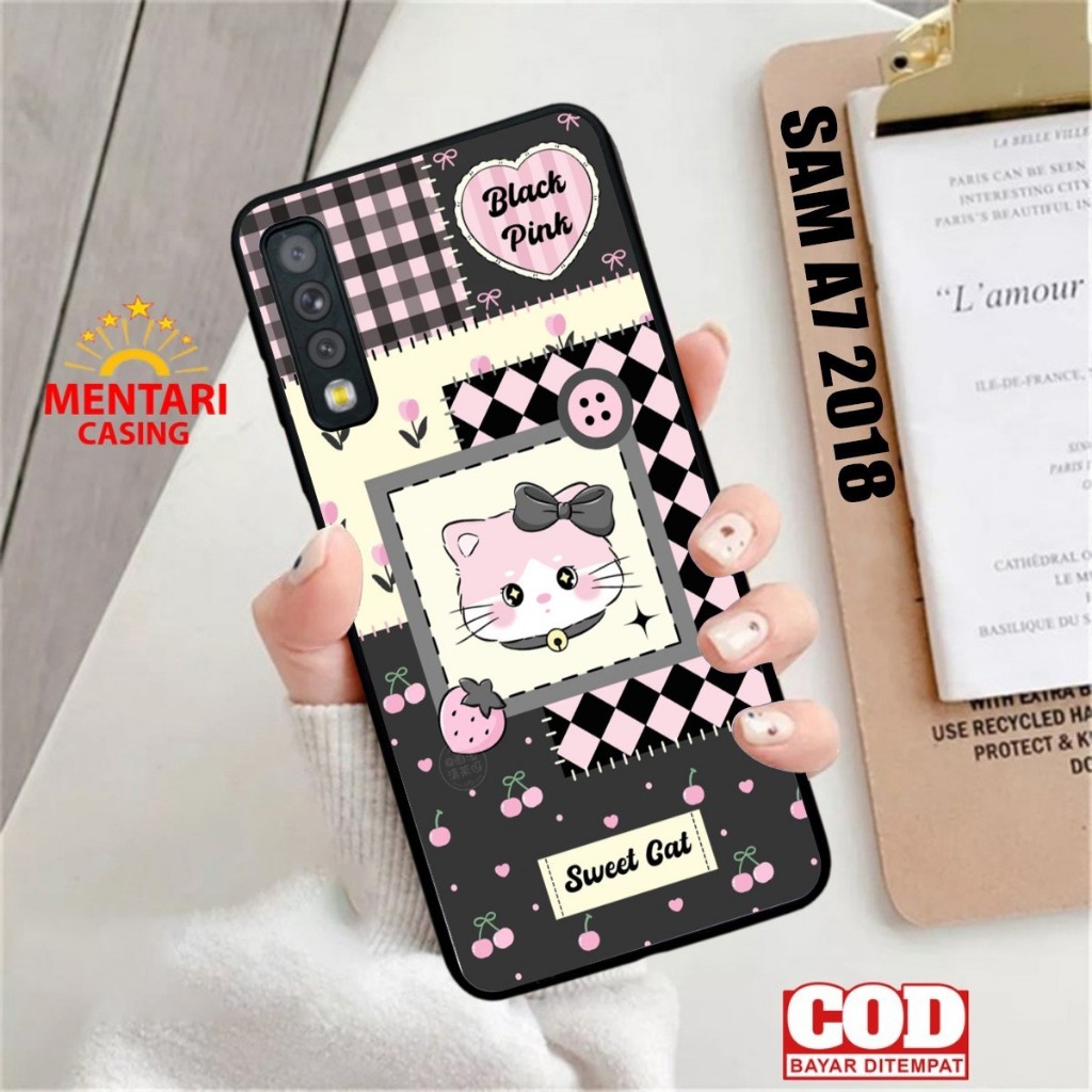 Casing Samsung A7 2018 Case [ CUTE RABBIT ] Case Hp Samsung Hardcase Softcase Glossy Mentaricasing