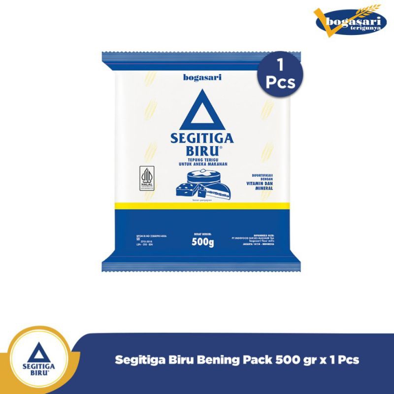 

⚫TOKOSURYA⚫Segitiga Biru Bening Pack 500 gr x 1 Pcs