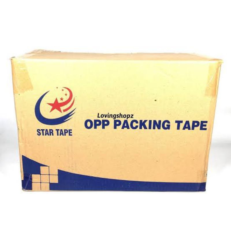 

LAKBAN STAR TAPE BENING DAN COKLAT ISI 72 ROLL/DUS
