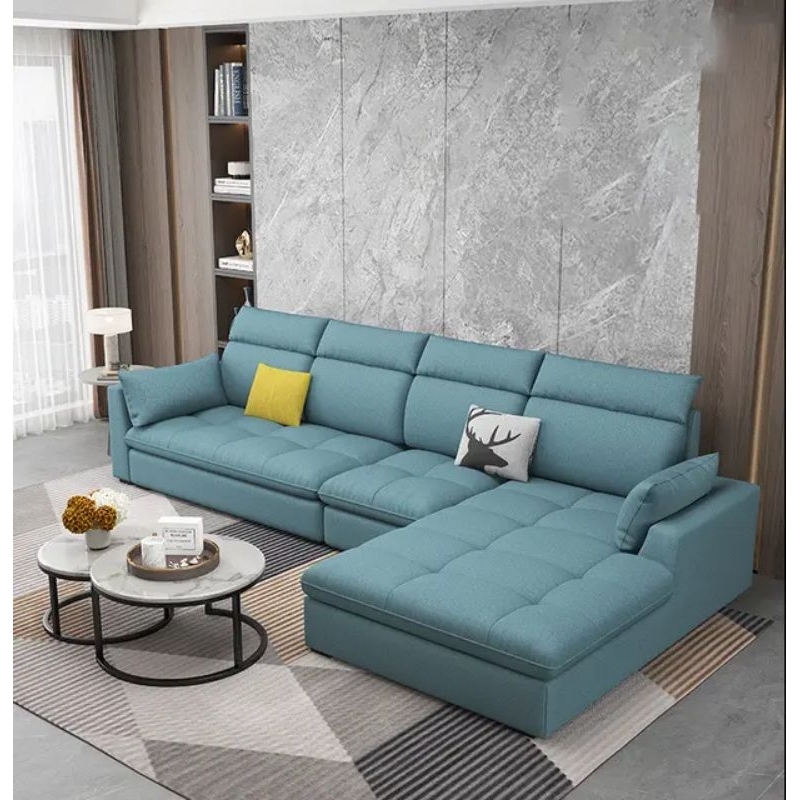 DDF - SOFA RUANG TAMU MINIMALIS | SOFA L MINIMALIS | SOFA MODERN SUPER EMPUK